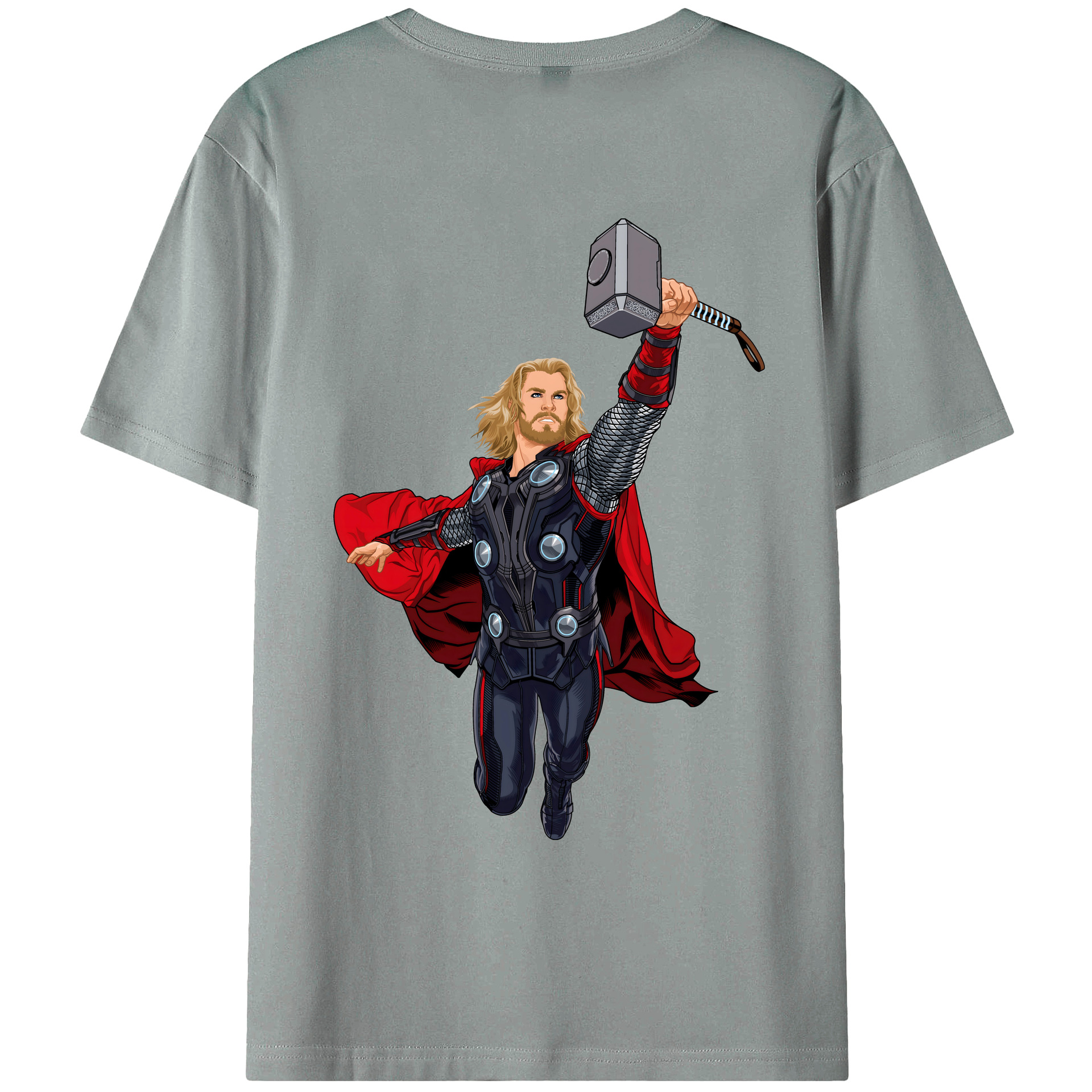 （画像用） アベンジャーズ The Avengers 綿100％ メンズ半袖Tシャツ（バックプリント） 通気性